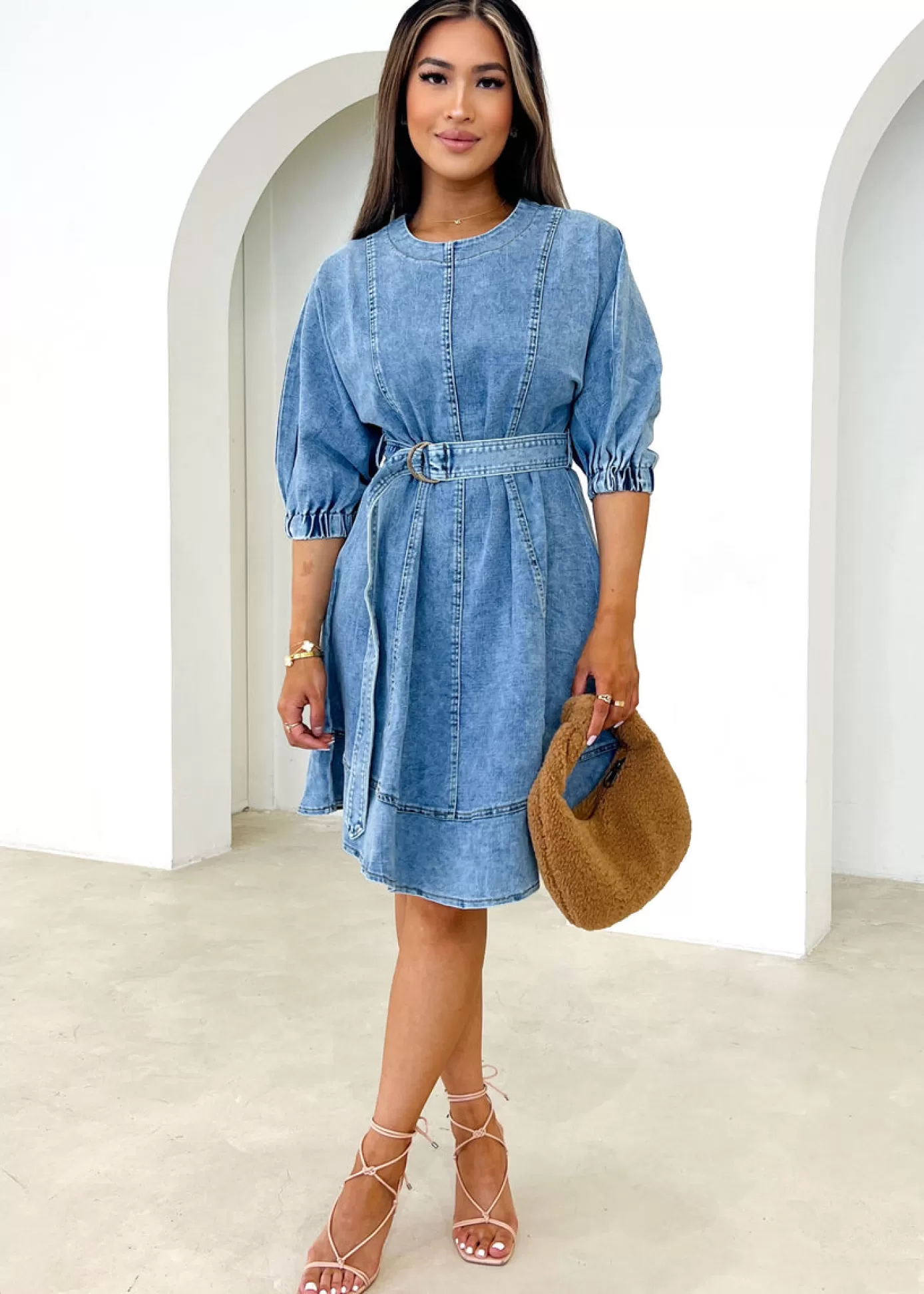 Best Aaiza Stretch Denim Dress Women Short