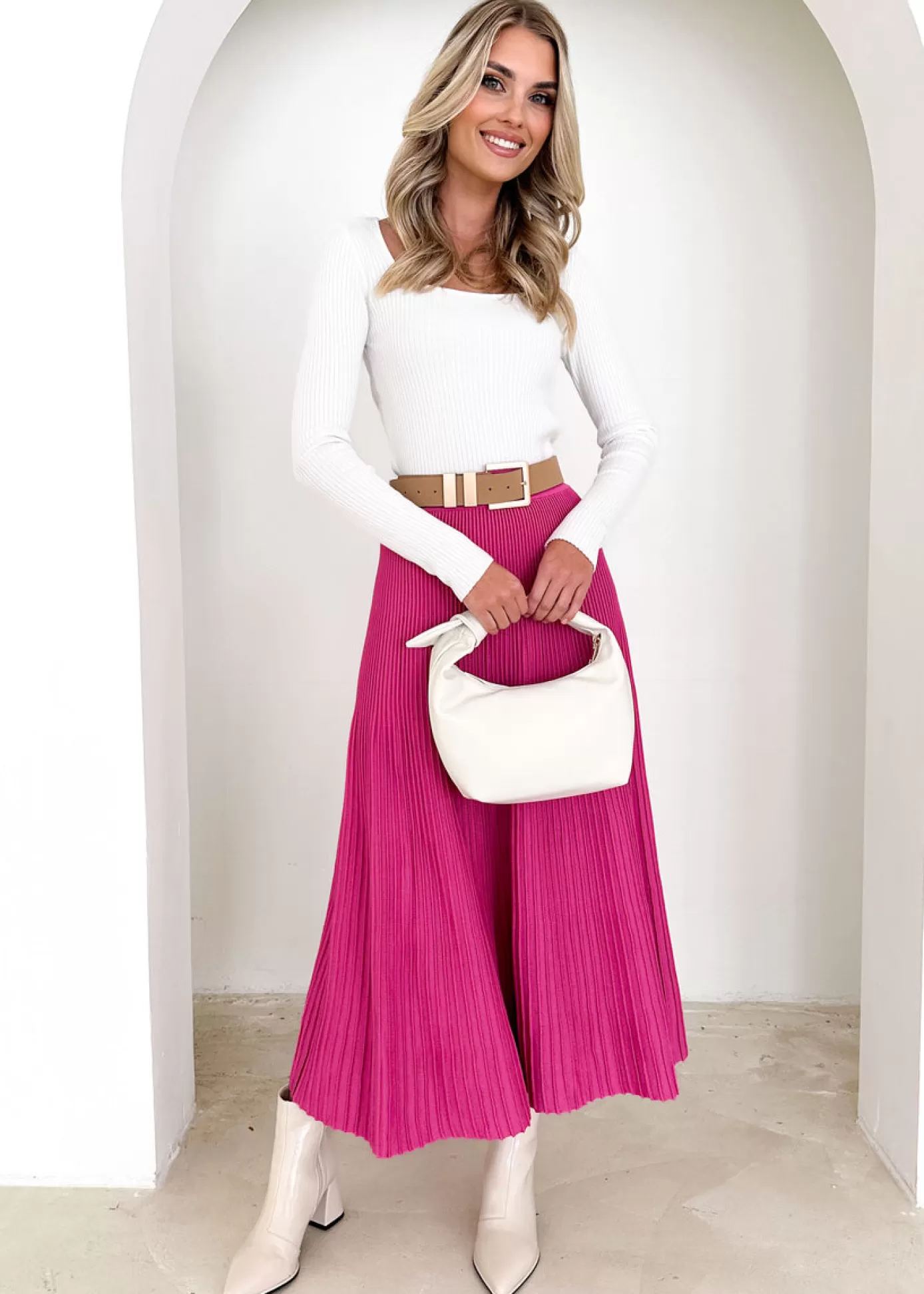 Online Aleisha Knit Midi Skirt Women Skirts