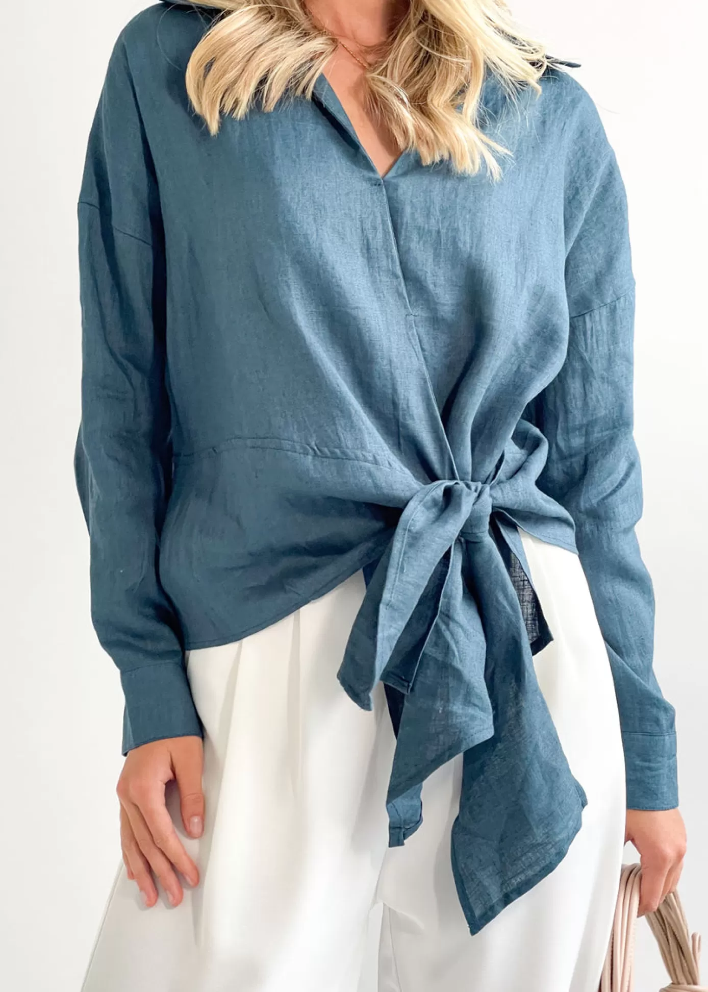 New Arie Linen Blouse Women Blouses