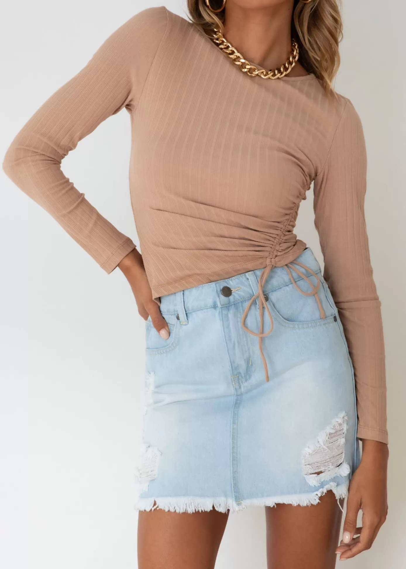 Clearance Cindy Denim Mini Skirt Women Skirts