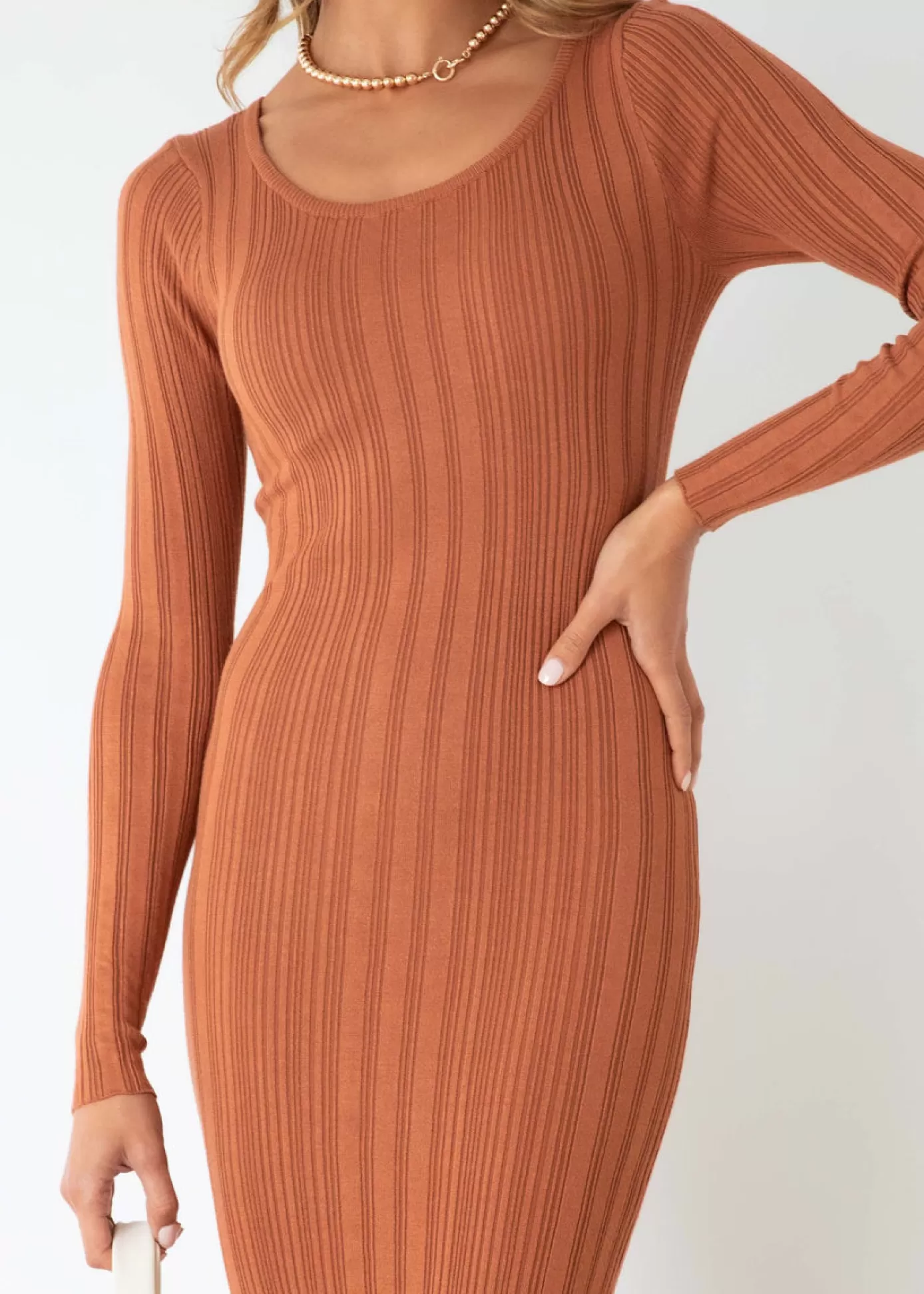 New Davey Knit Midi Dress Women Knit Dresses