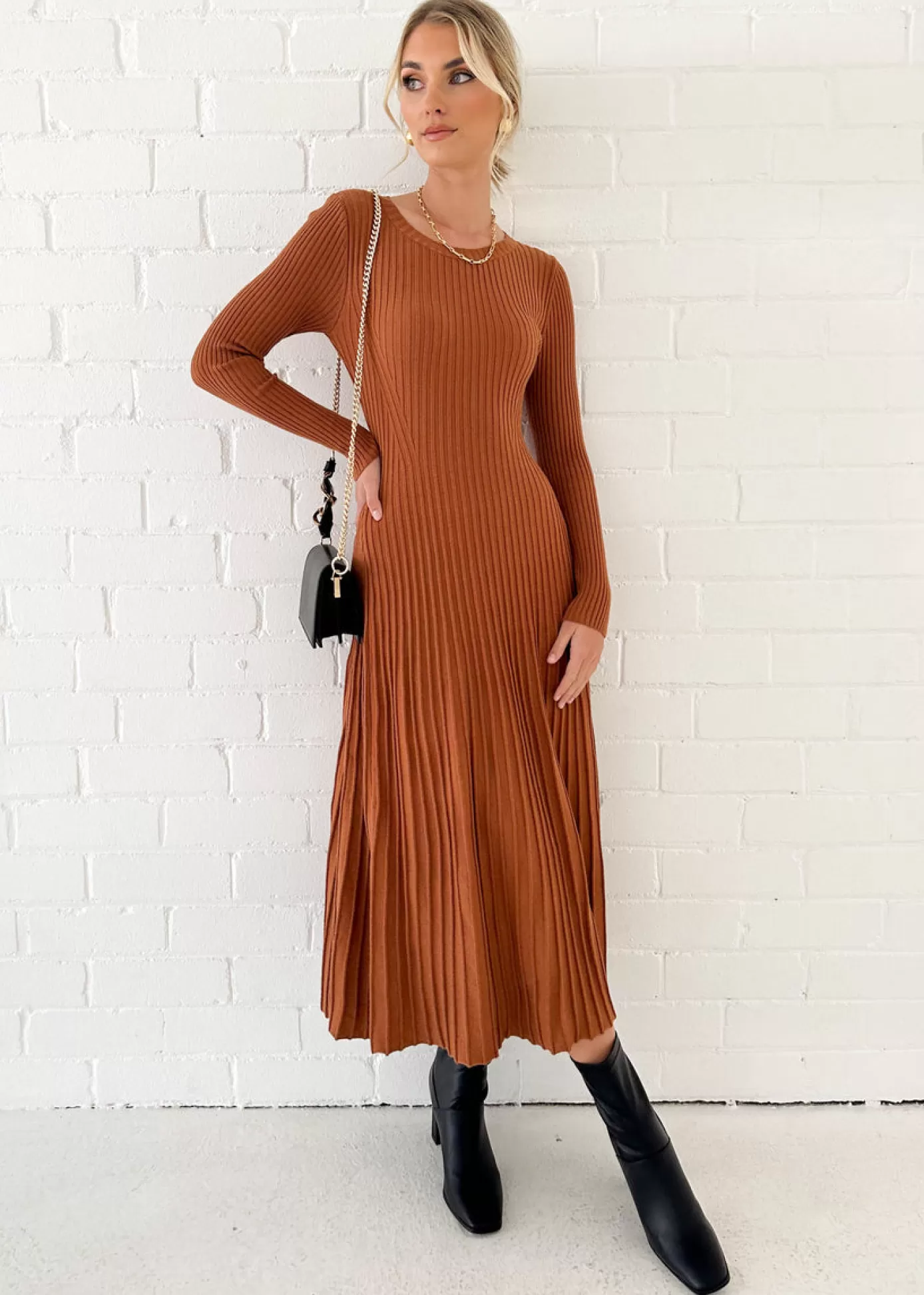 Best Everly Knit Midi Dress Women Knit Dresses