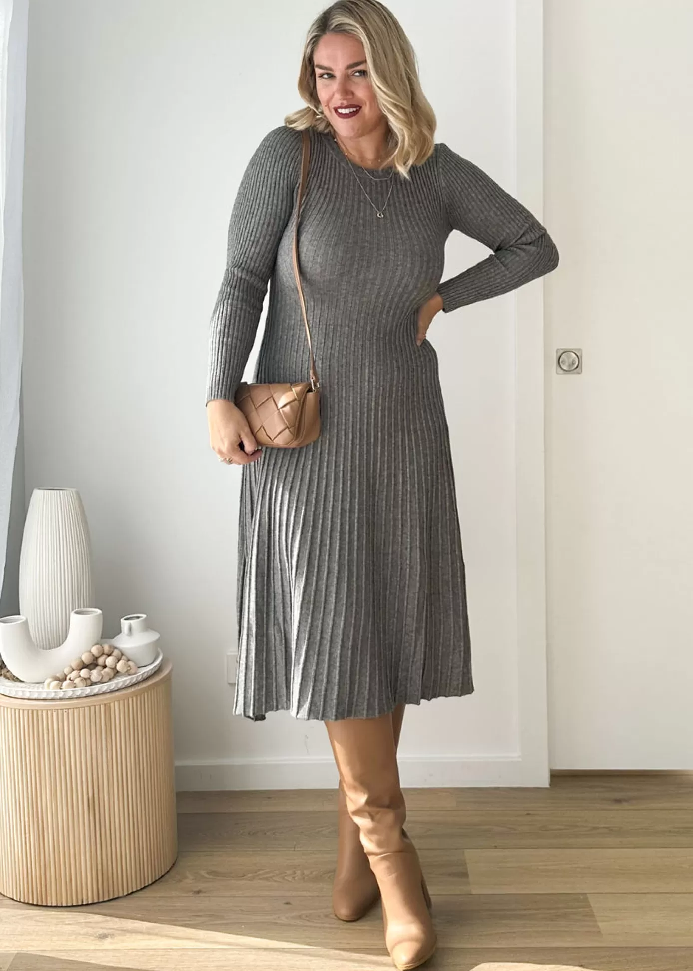 Discount Everly Knit Midi Dress Women Knit Dresses