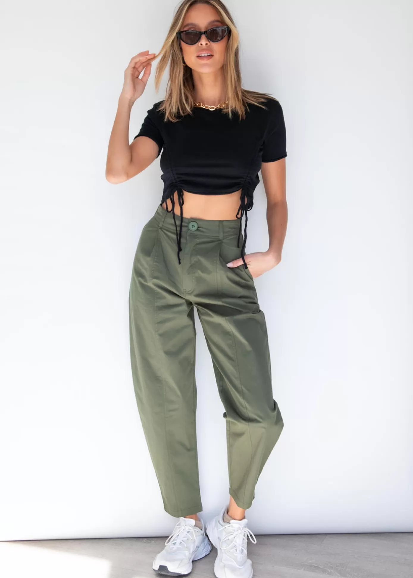 Flash Sale Farrah Ruched Knit Crop Women Crops