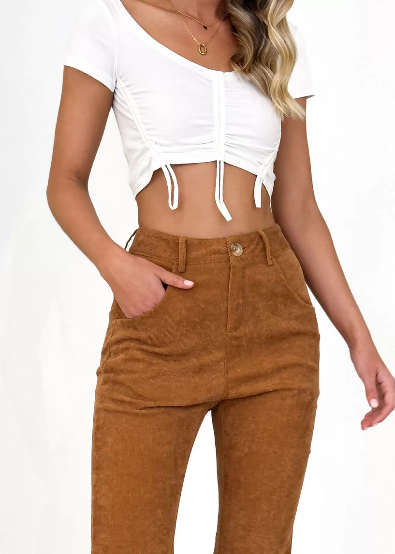 New Kenzie Ruched Crop Women Crops