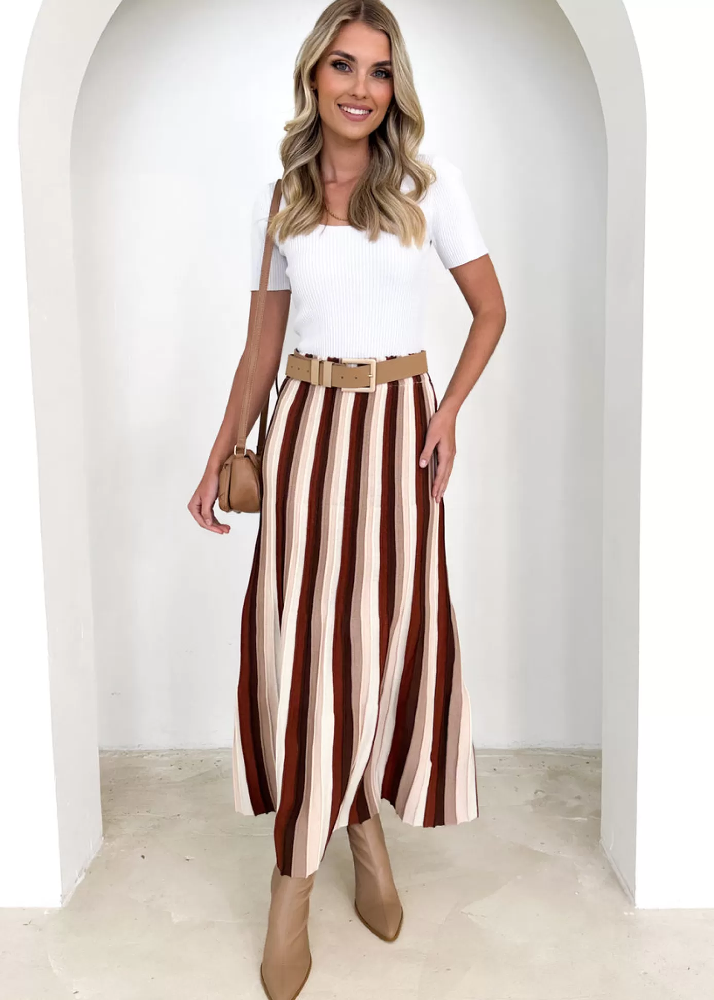 Best Sale Kylee Knit Midi Skirt Women Skirts