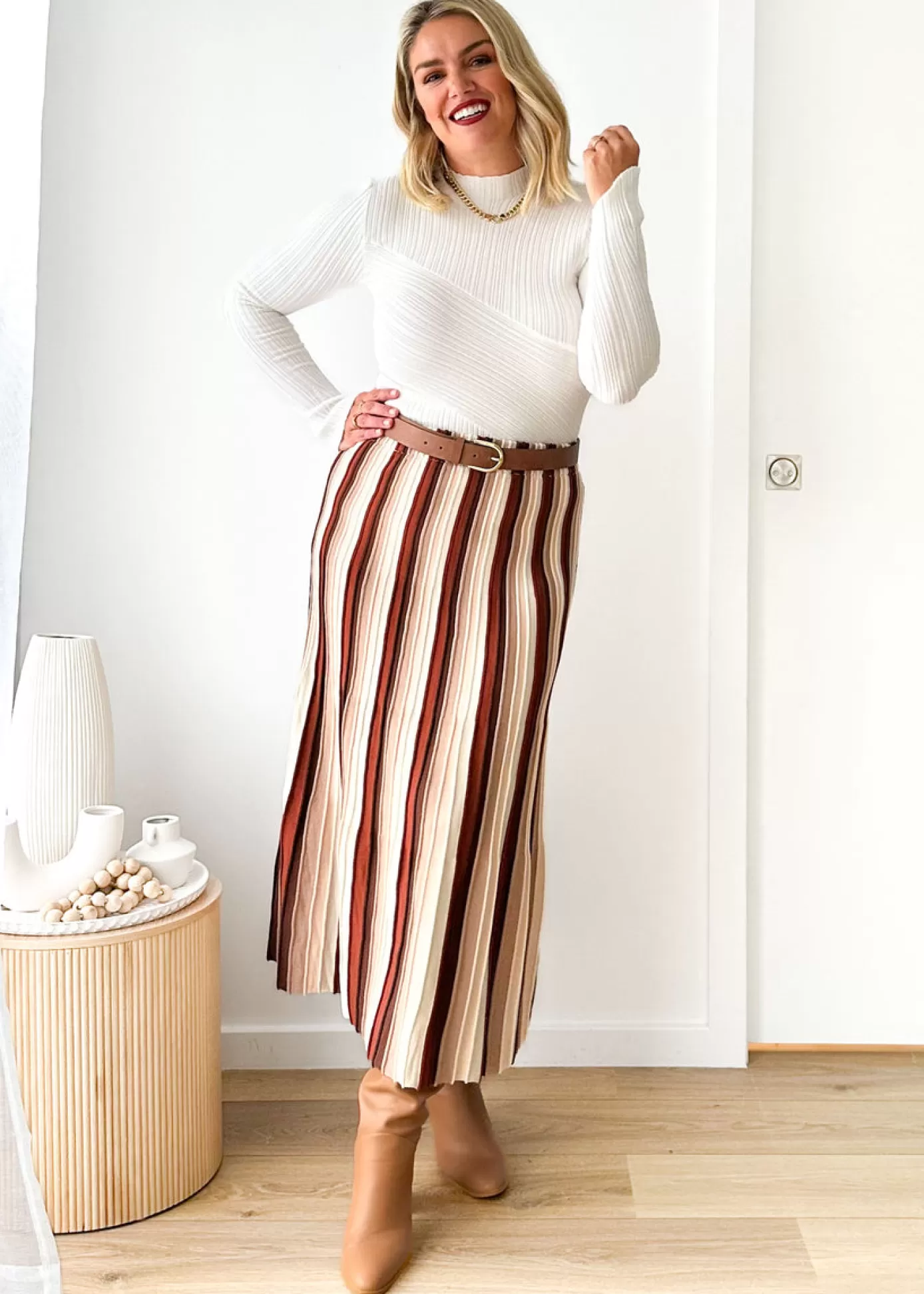 Best Sale Kylee Knit Midi Skirt Women Skirts