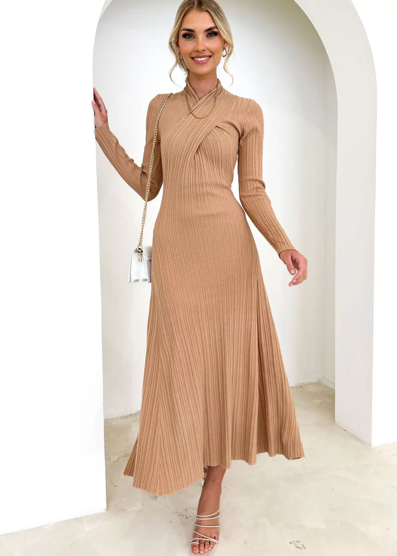 Shop Lamont Knit Midi Dress Women Knit Dresses