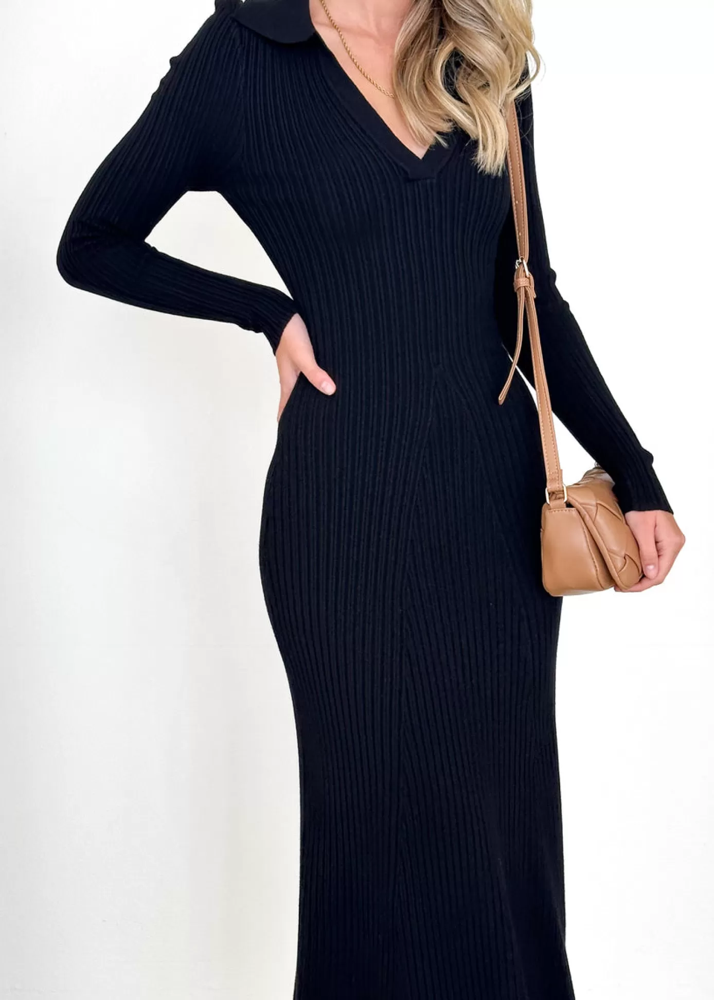 Discount Nathaley Knit Midi Dress Women Knit Dresses