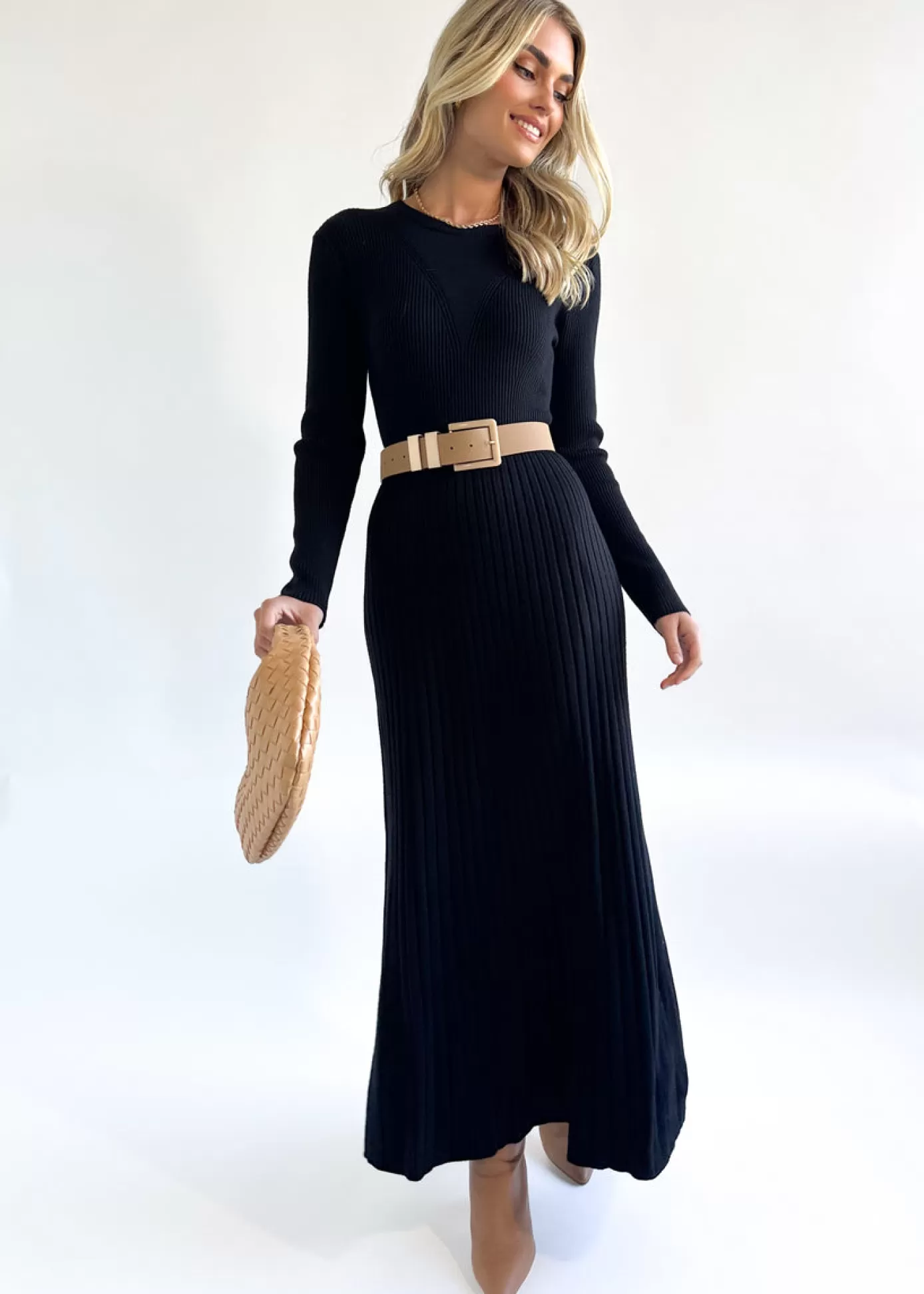 Sale Robine Knit Midi Dress Women Knit Dresses