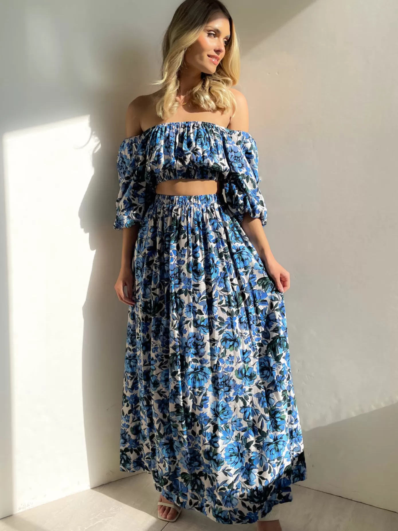 Fashion Rosiah Off Shoulder Crop Women Sets