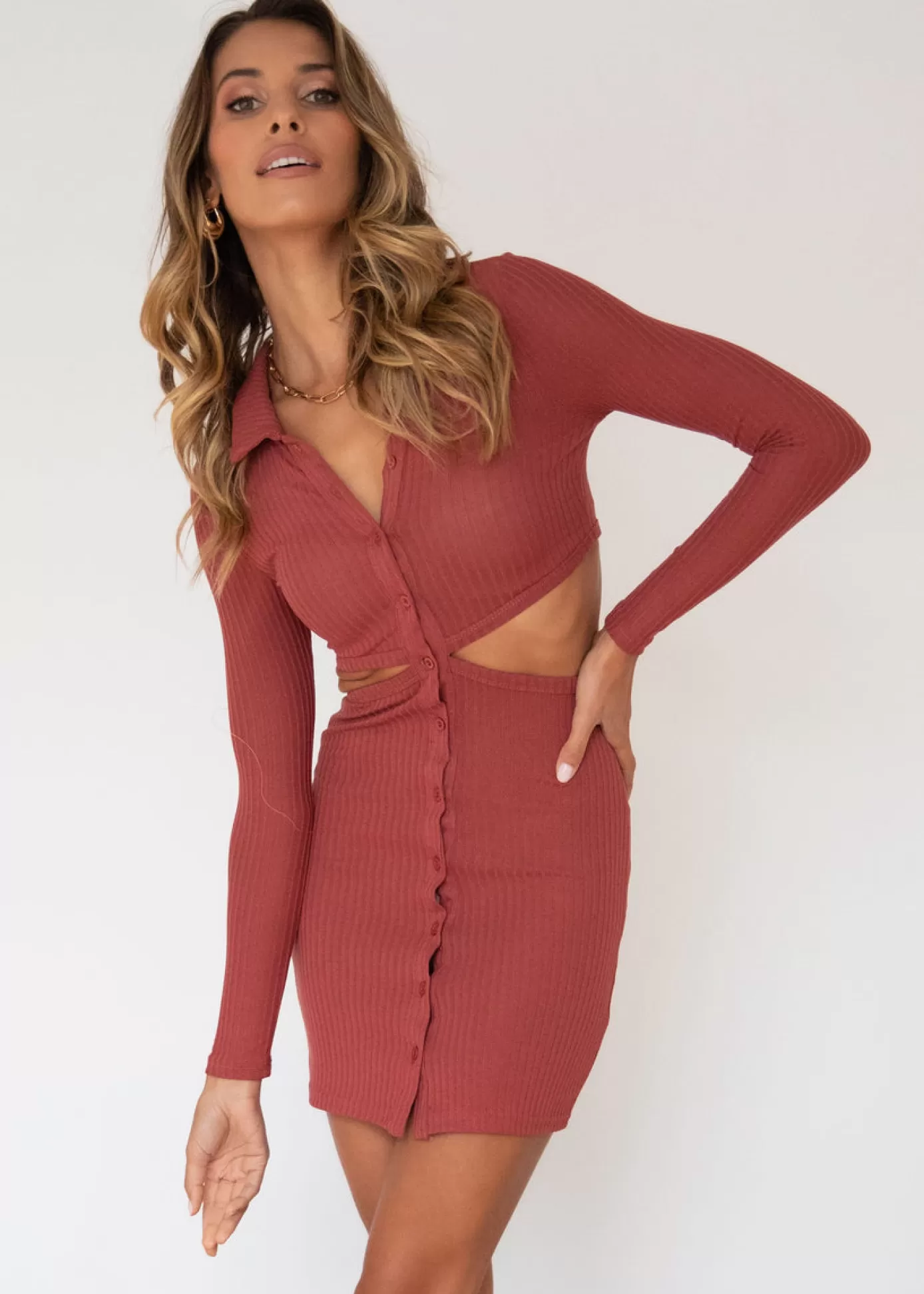 Store Sweet N Simple Cut Out Knit Dress Women Knit Dresses