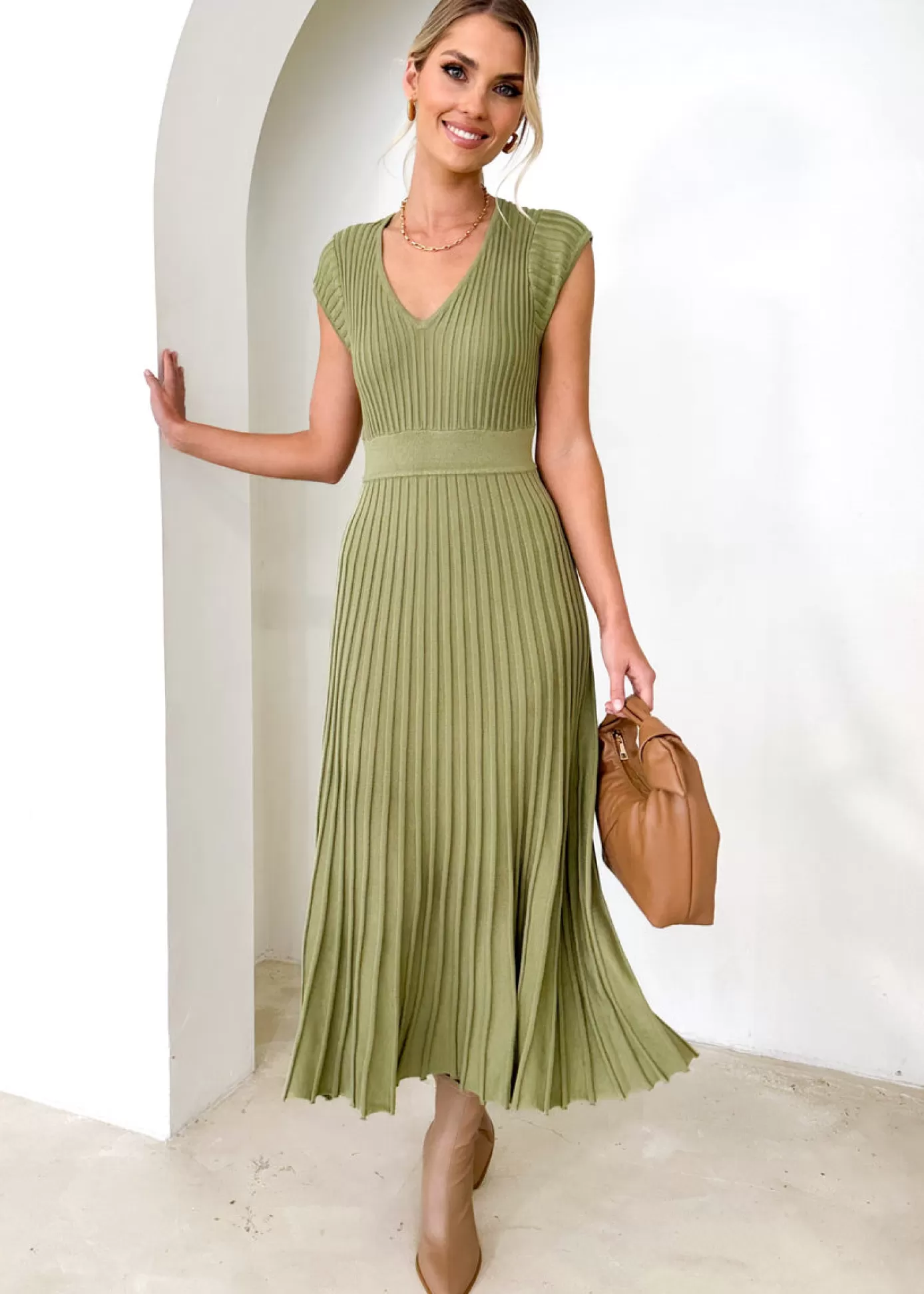 Fashion Zevah Knit Midi Dress Women Knit Dresses